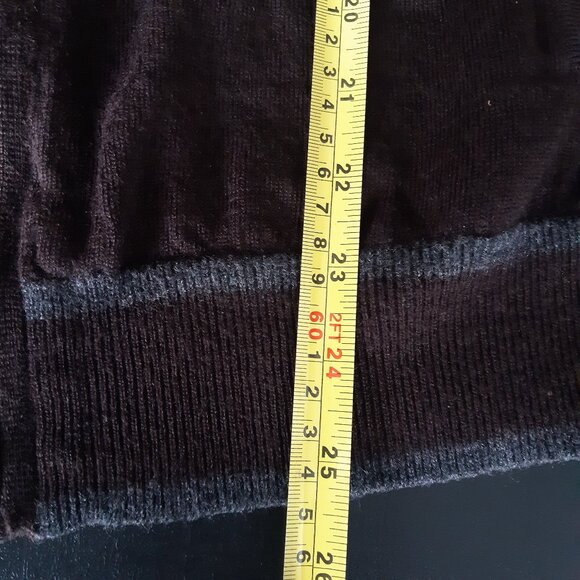 Banana Republic SZ XL Zip Up Merino Chocolate Brown Men's Mock Neck Cardigan - Picture 11 of 15